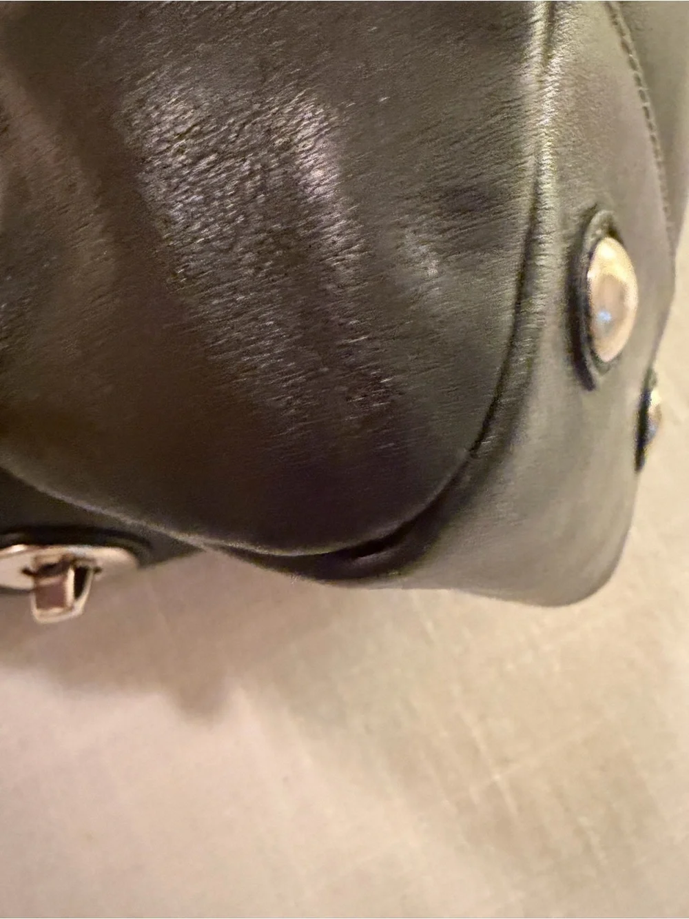 Coach East West Leather Gallery Tote with Signature Charm Y2K